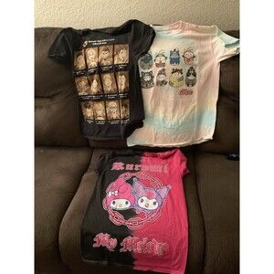 Kuromi My Melody Pink &Black Tye Dye T Shirt Size Small And Naruto
